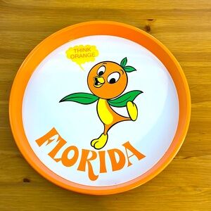Orange bird metal tray, Disney